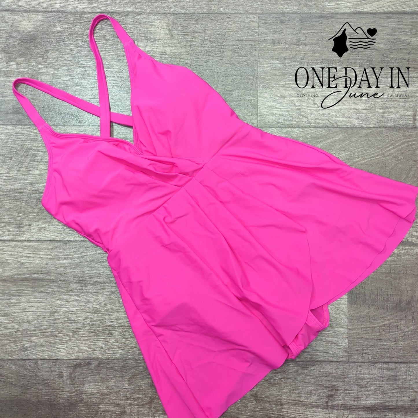 Shekini Cross Front Swimdress One Piece Swimsuit Size M