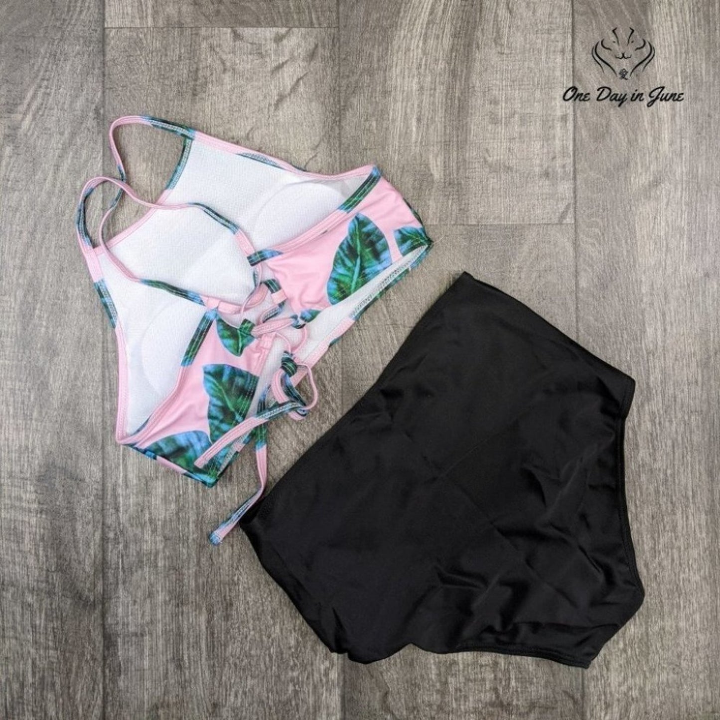 Geek Lighting High Waist Floral Bikini Swimsuit Size S