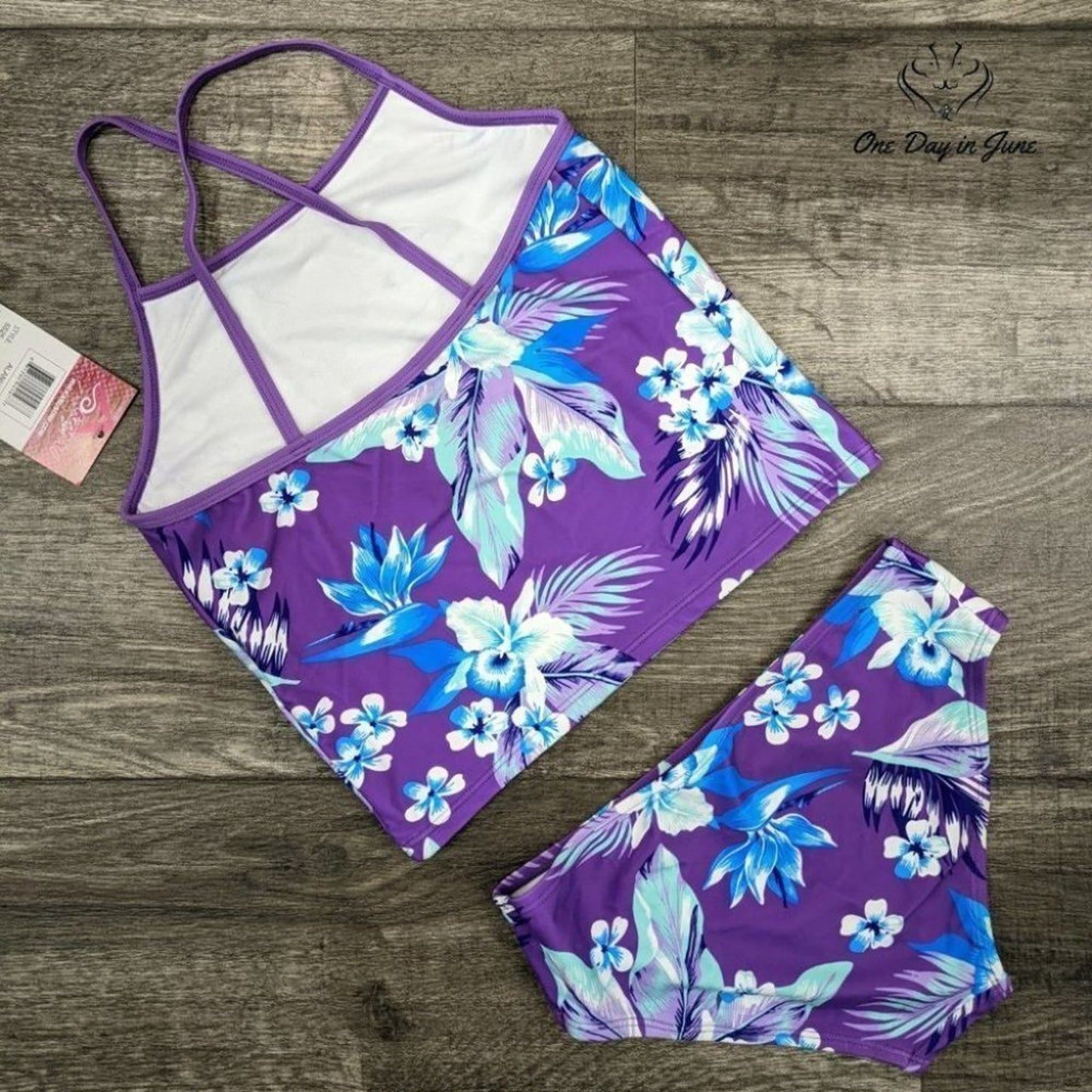 Kanu Surf Alania Flounce Bikini Beach Sport Swimsuit Size 14