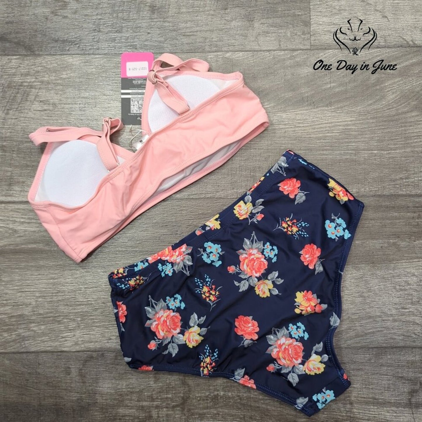 Shekini High Waist Floral Bikini Swimsuit Size S