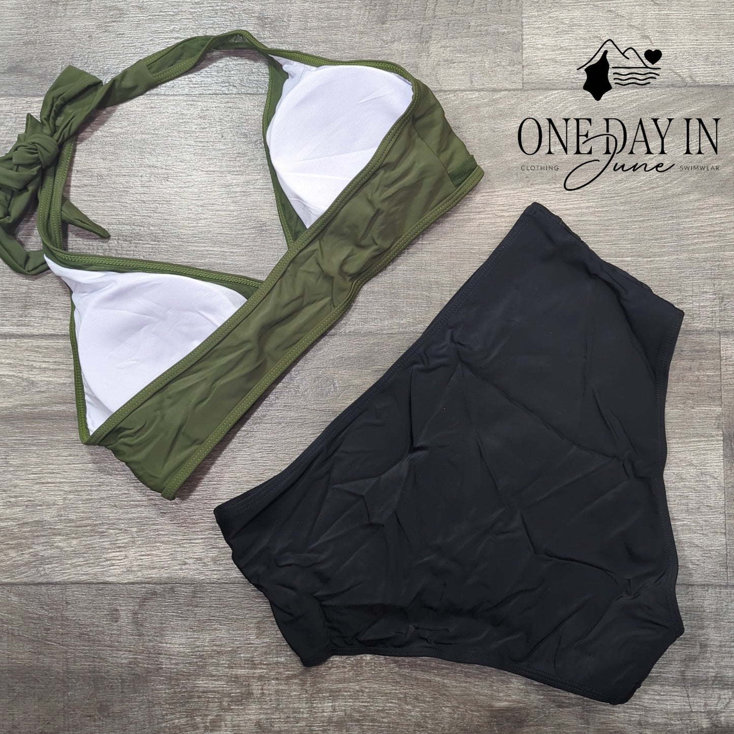 CharmLeaks High Waist Halter Bikini Swimsuit Size XL
