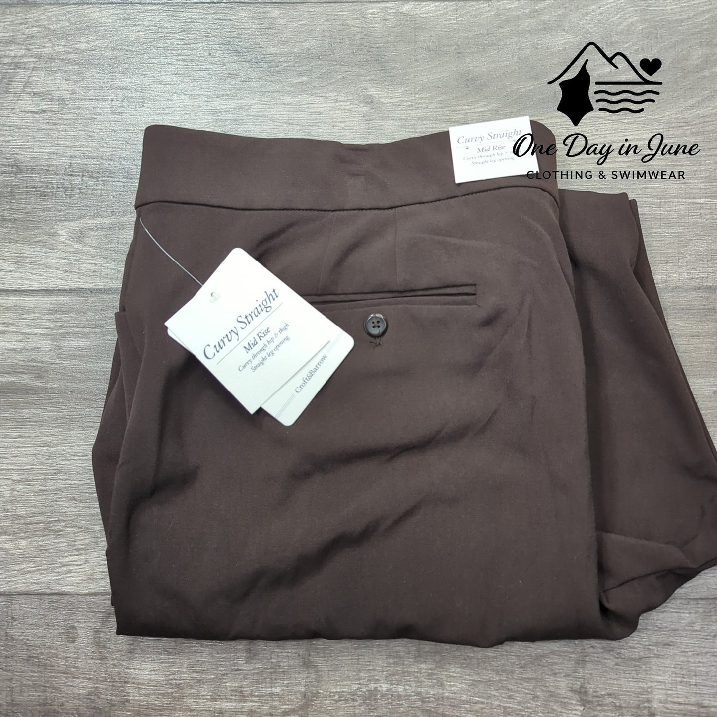 Croft & Barrow Curvy Straight Mid Rise Crop Pants Size 22WS