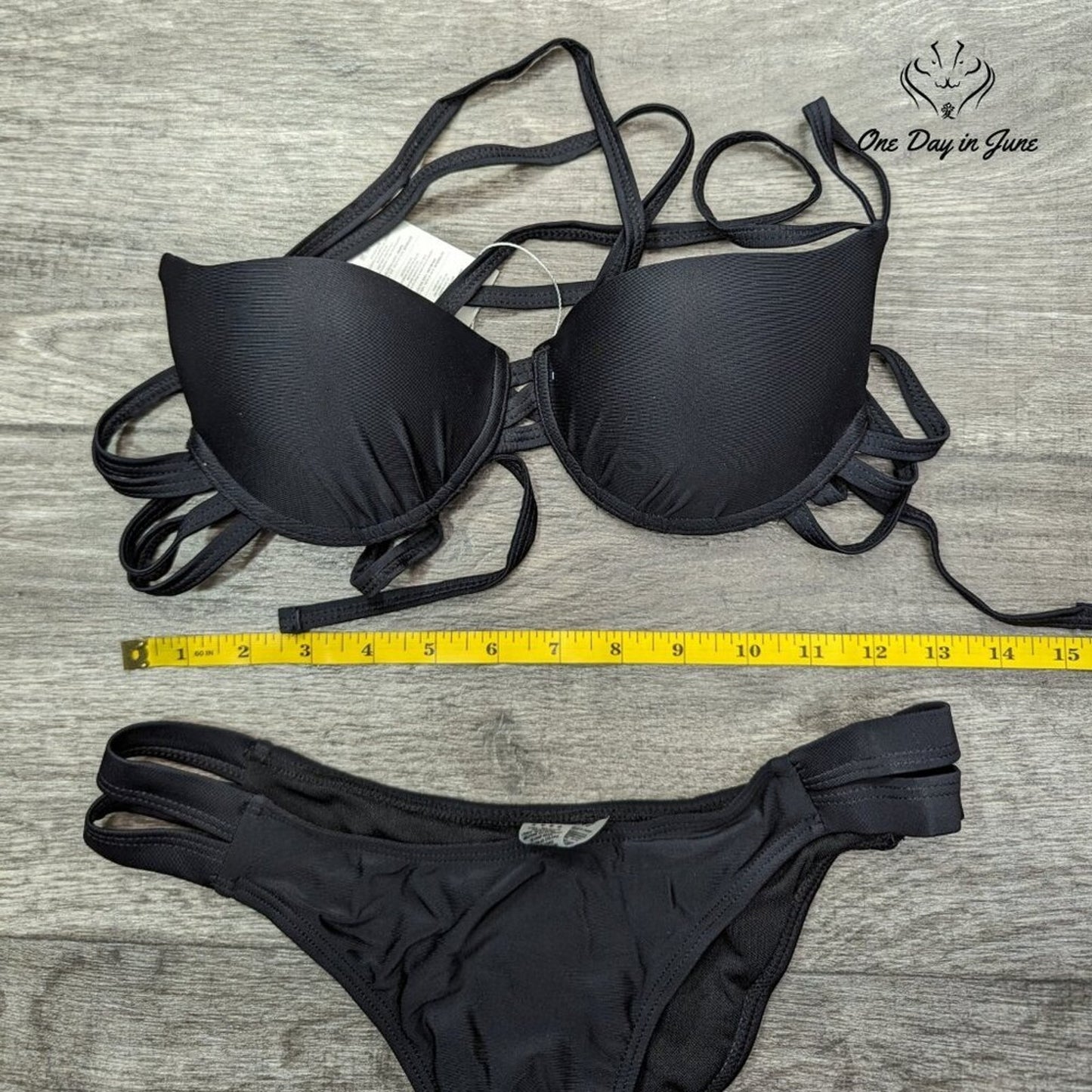 Summer Mae Strappy Back Molded Cup Bikini Swimsuit Size S