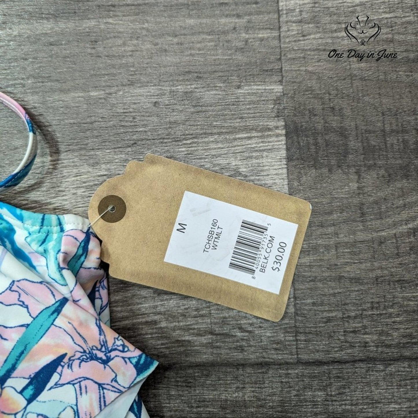 True Craft Floral Bikini Top Size M