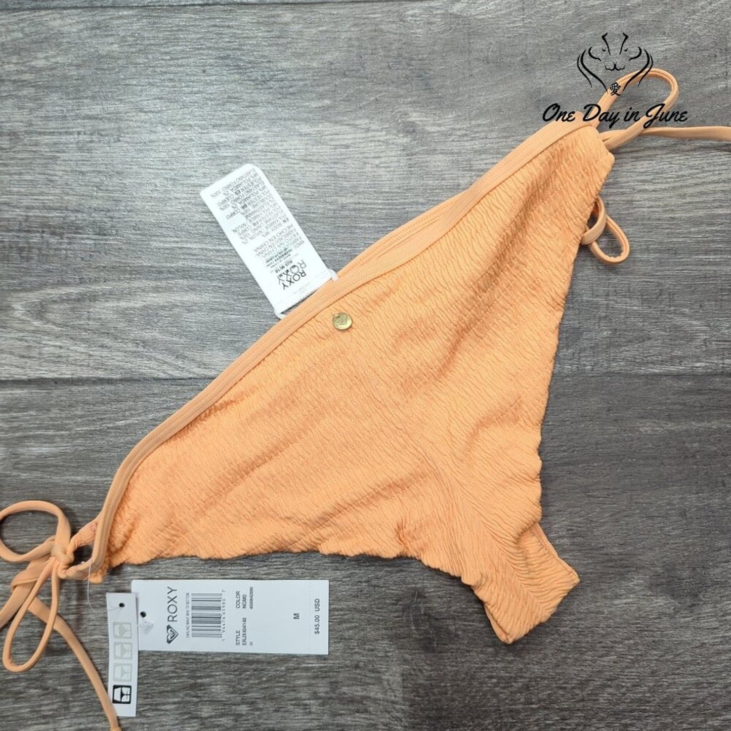 Roxy Darling Wave Mini Tie Side Bikini Bottom Size M