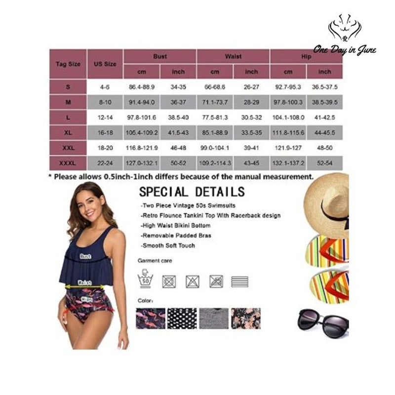 Adisputent High Waist Flounce Bikini Size XXL