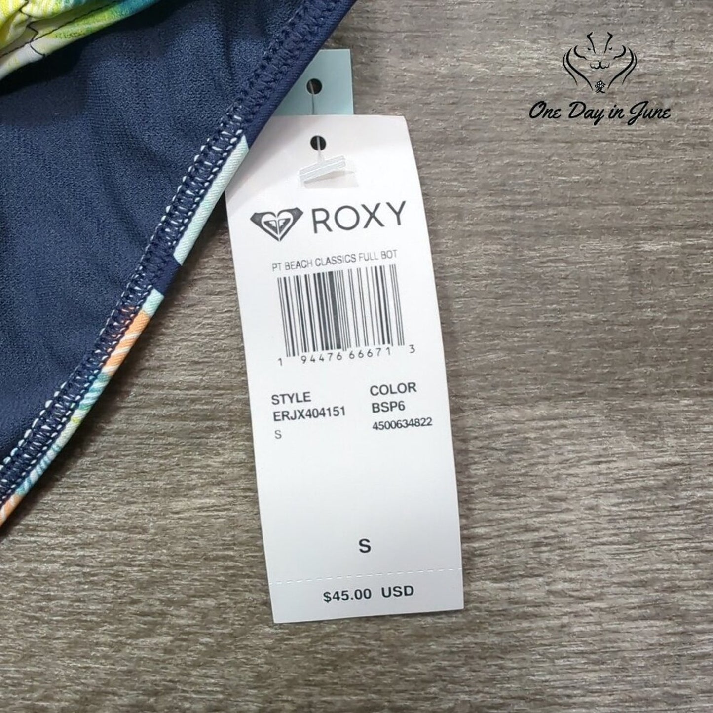 Roxy PT Beach Classics Full Bikini Bottom Size S