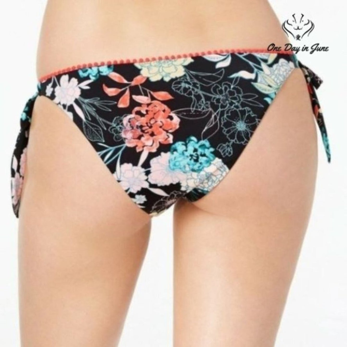Bar III Rose Garden Bikini Bottoms Size M