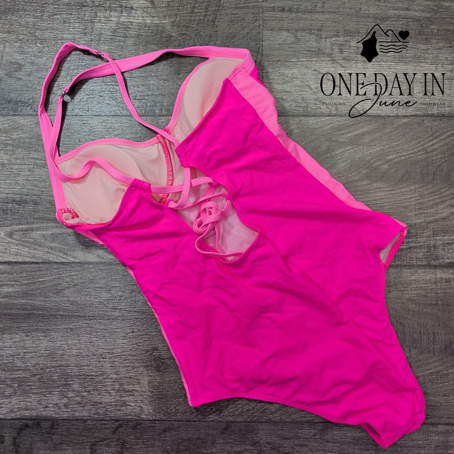 Aleumdr Colorblock One Piece Swimsuit Size M