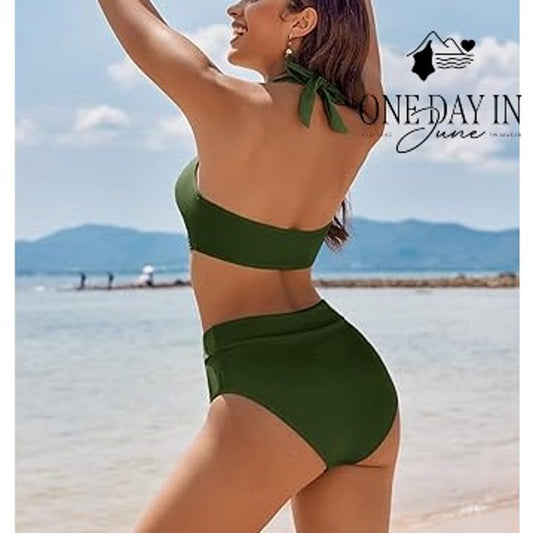 Aimage Twist Front Bikini Swimsuit Size M