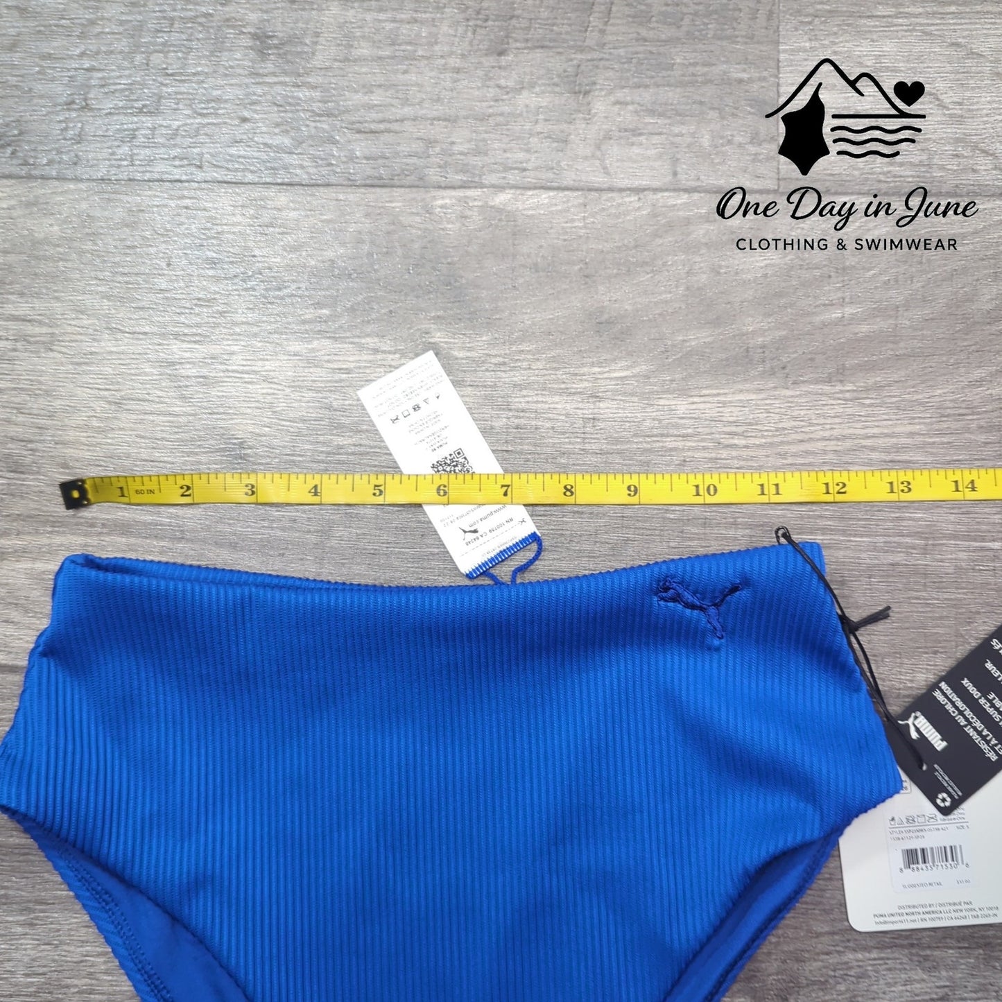 Puma Ribbed High Cut Bikini Bottom Size S