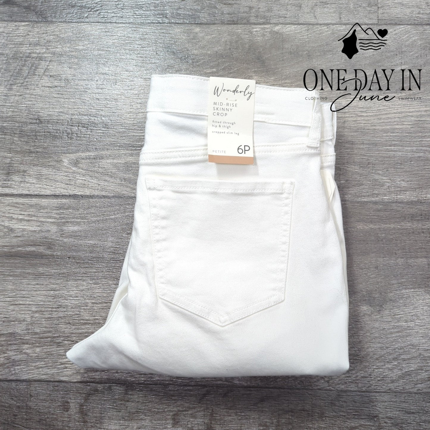 Wonderly Petite Mid Rise Skinny Crop Jeans Size 6P