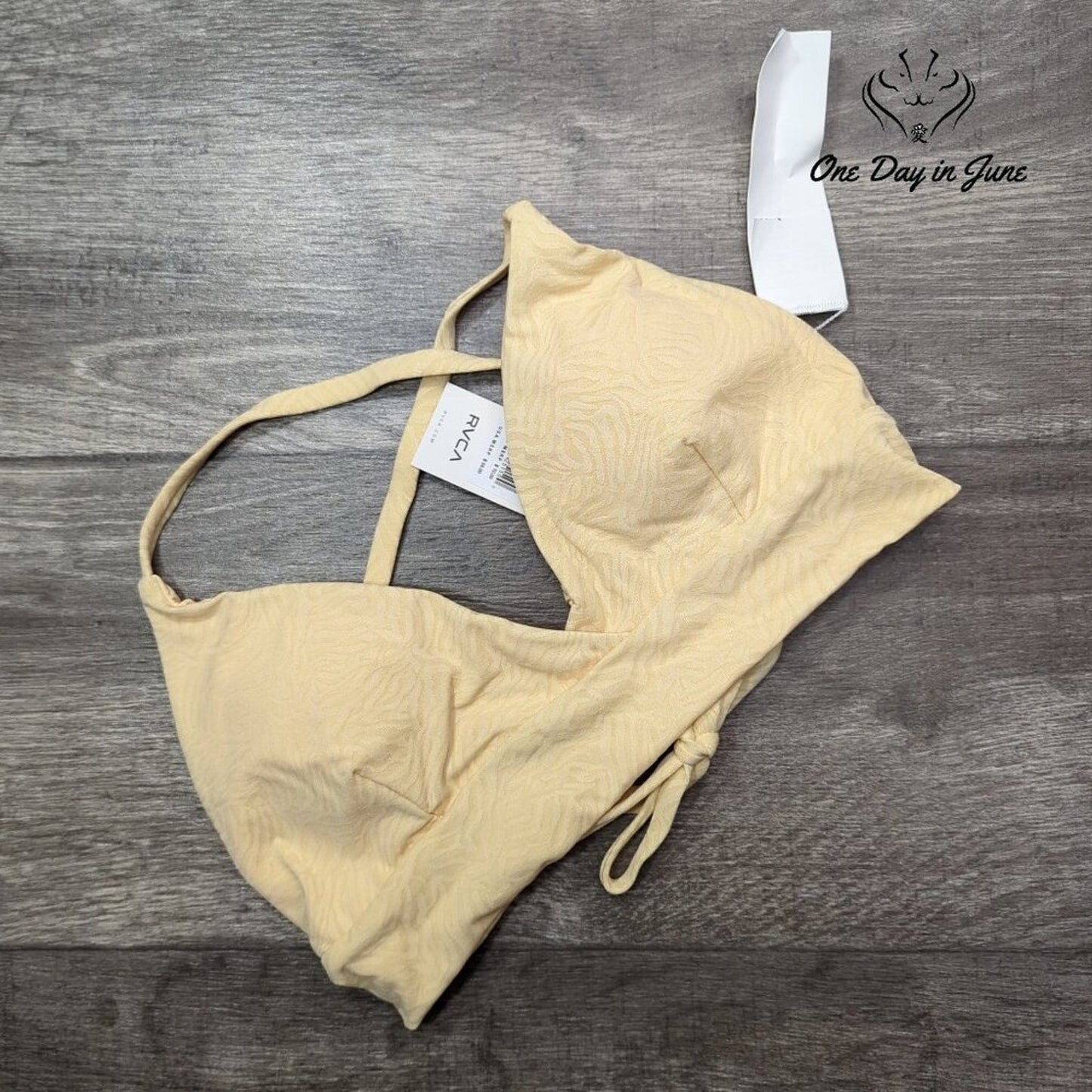 RVCA Run Wild Crossback bikini Top Size M