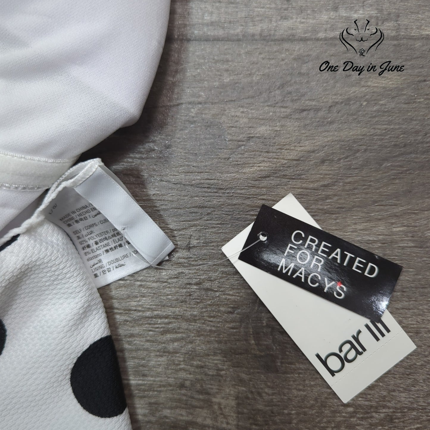 Bar III This And Dot One Piece Swimsuit Size L