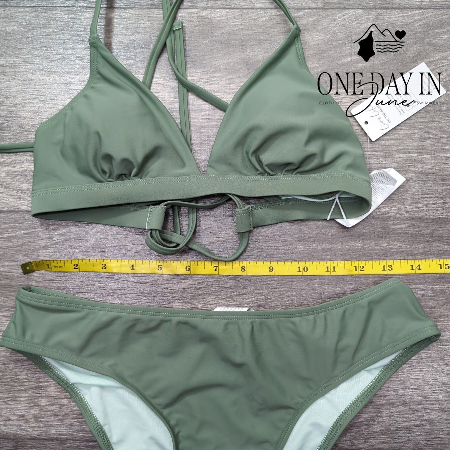 Cupshe Tie Back Triangle Bikini Swimsuit Size S