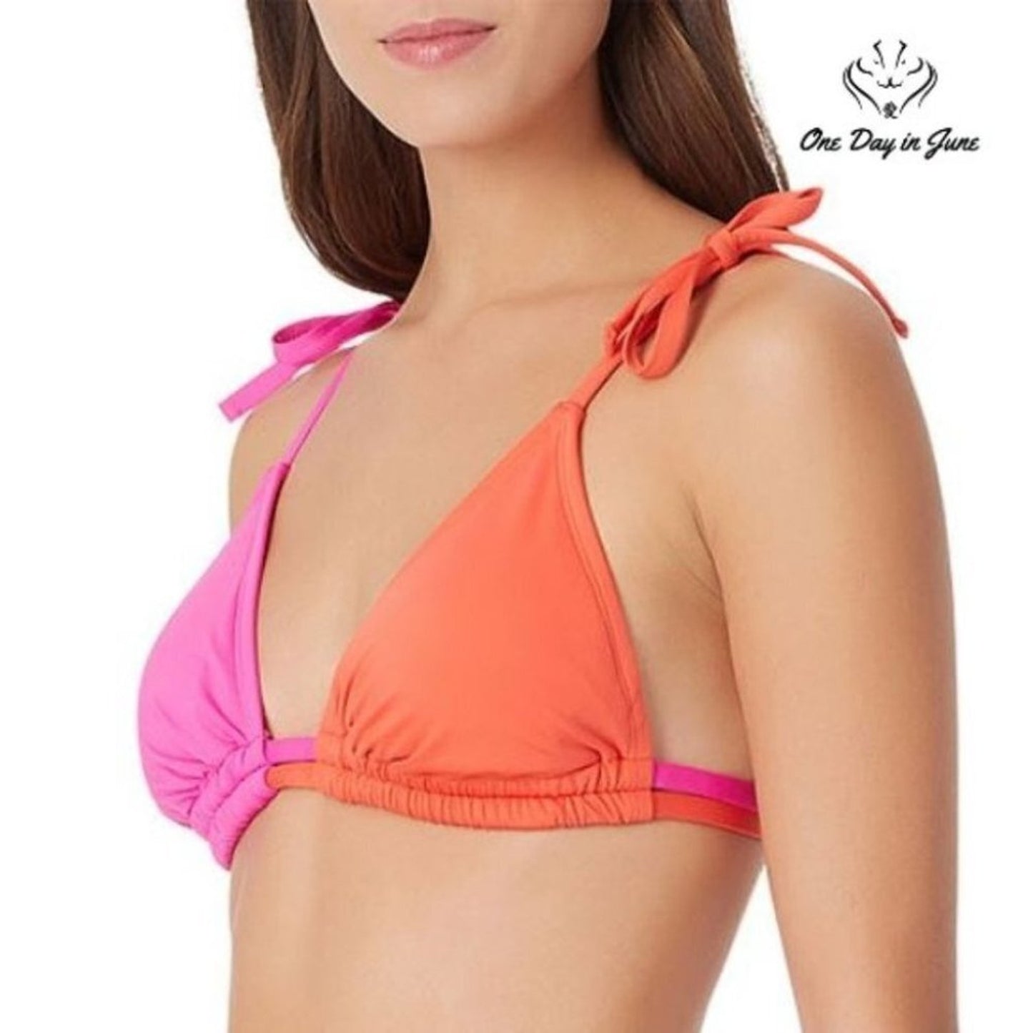 Sugar Beach Triangle Bikini Top Size M