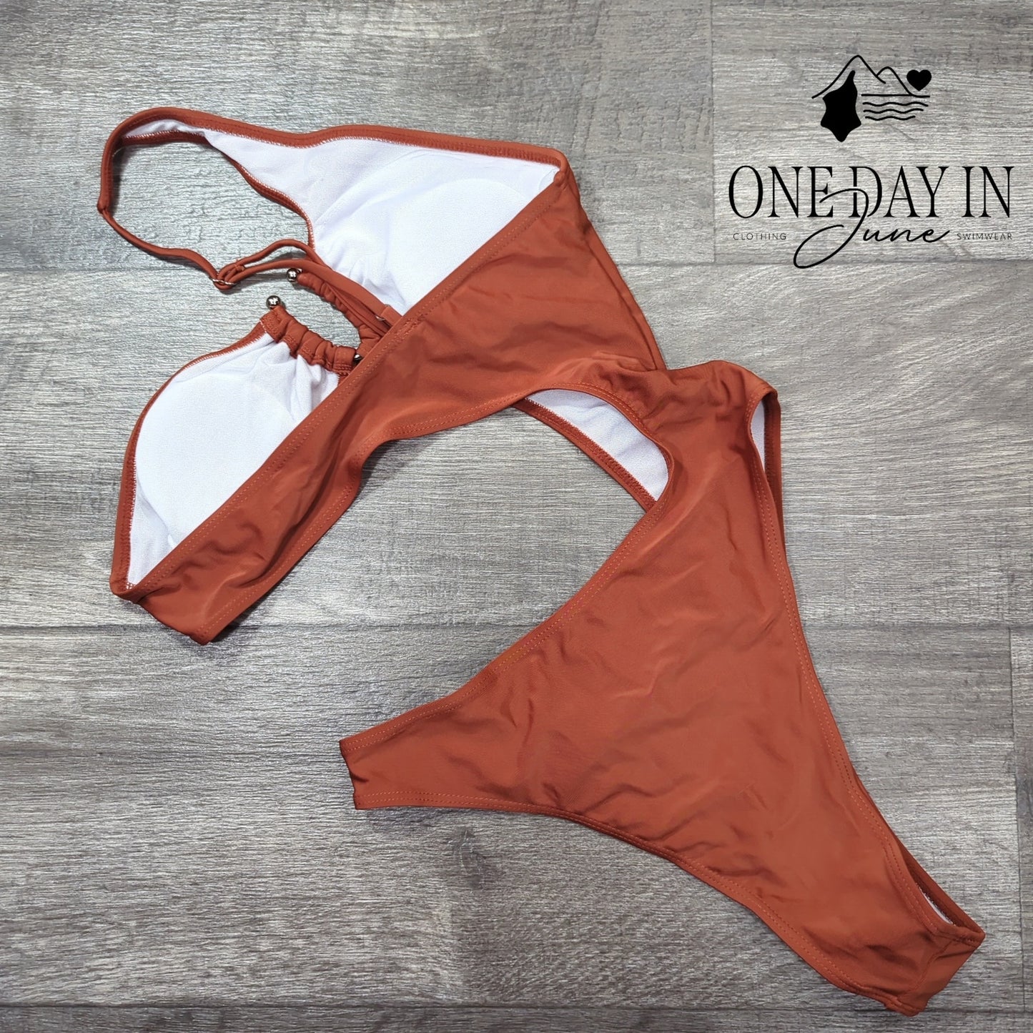 Aleumdr One Shoulder Ring Cutout One Piece Swimsuit Size S