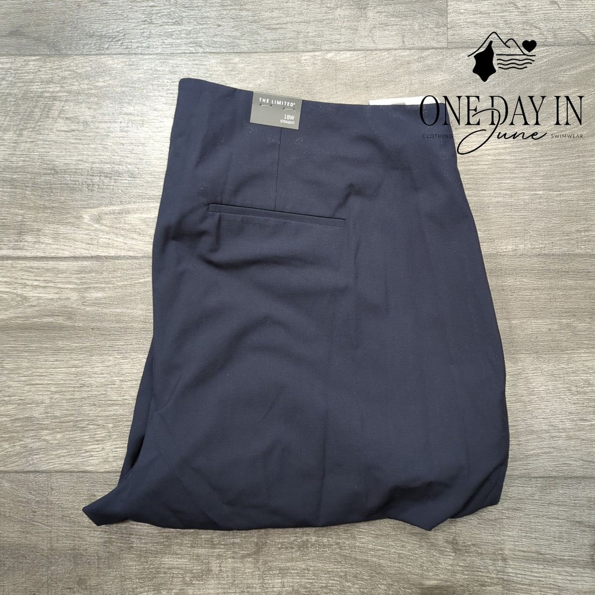 The Limited Essentials Plus Straight Leg Dress Pants Navy Blue NWT $79 Size 18W