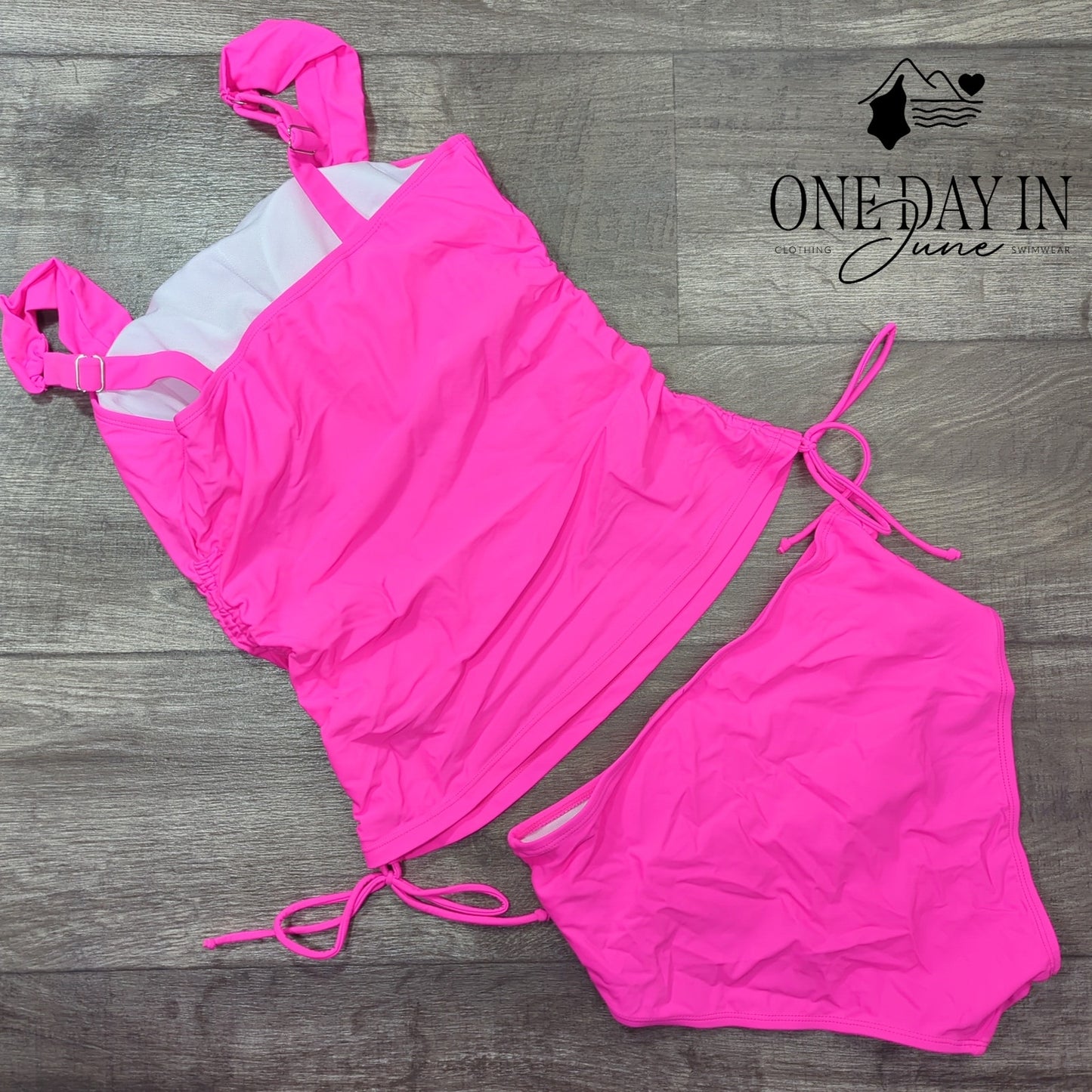 Aleumdr Drawstring Tankini Swimsuit Size S