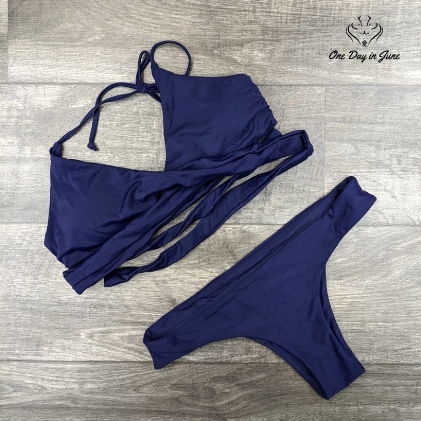 SHEKINI Criss Cross Push-up Bandage Cheeky Bikini Size L