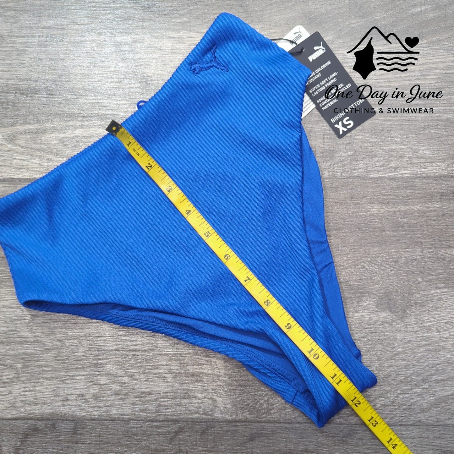 Puma Ribbed High Cut Bikini Bottom Size XS