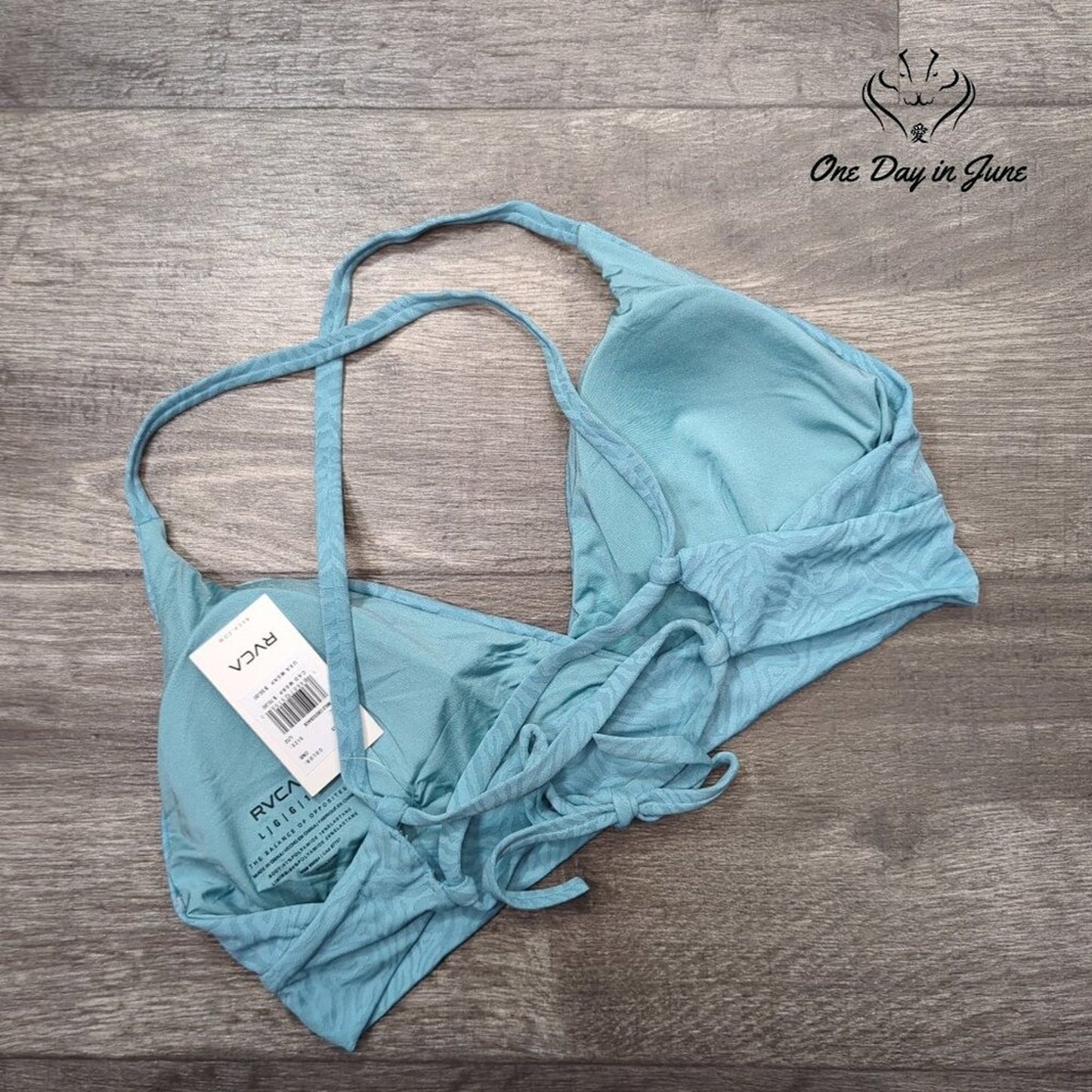 RVCA Run Wild Crossback Bikini Top Size L