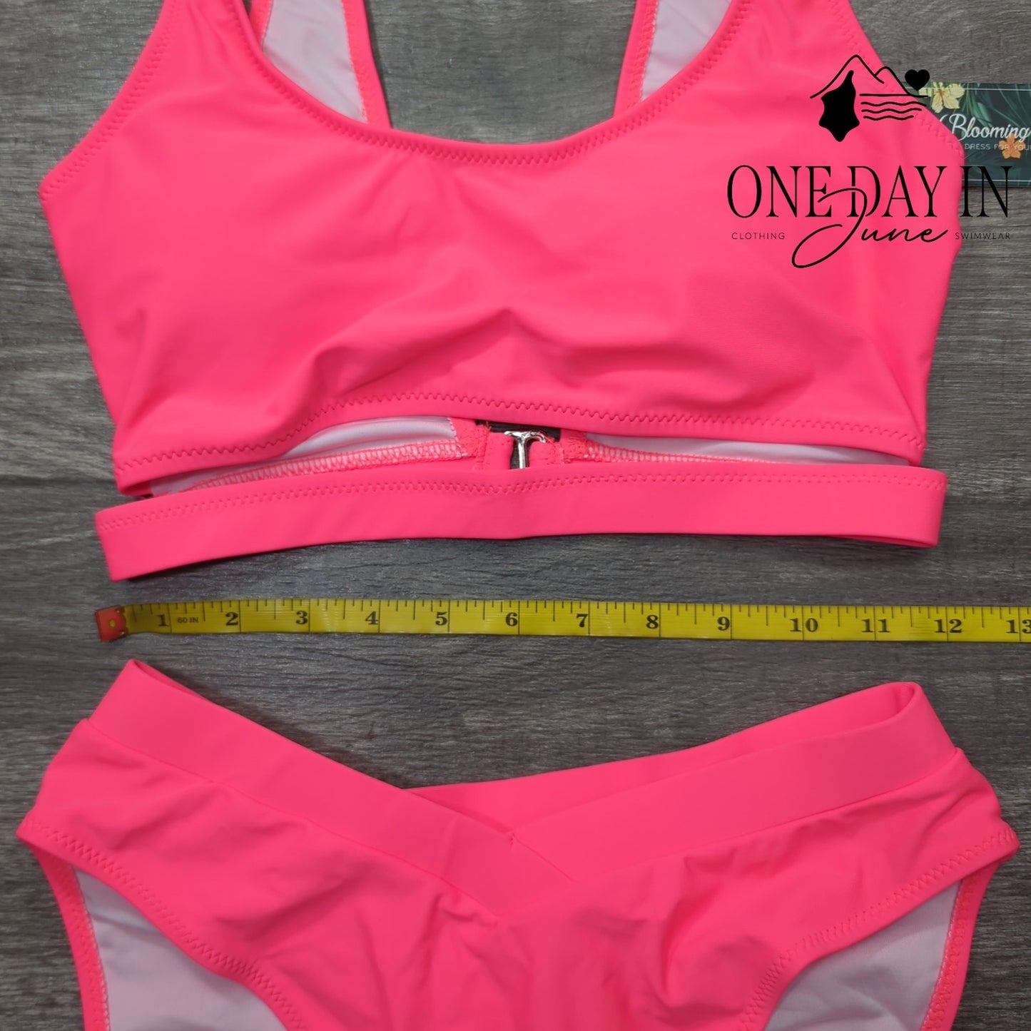 Blooming Jelly Crop Top Ruched Back Bikini Swimsuit Size S