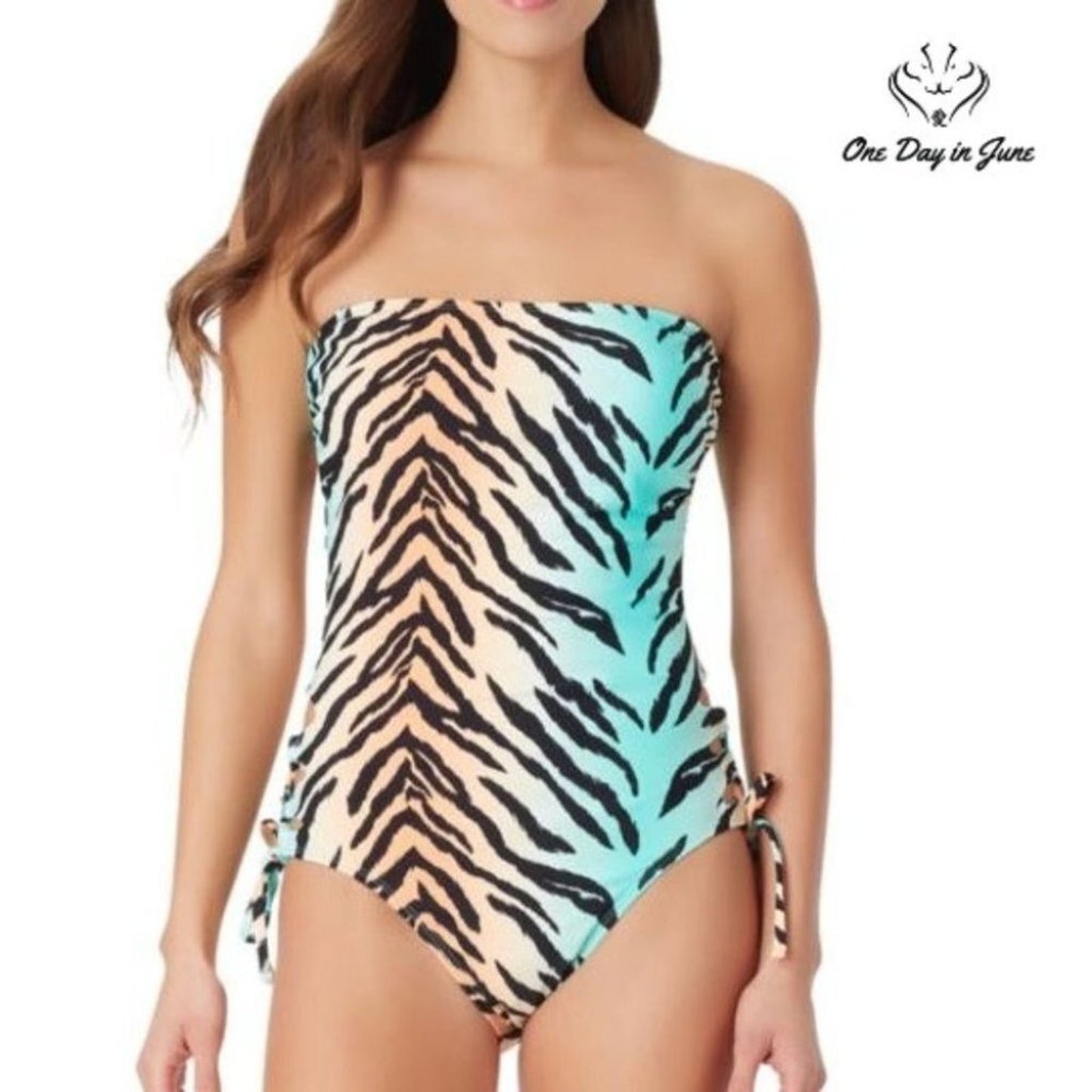 Sugar Beach Tiger Print One Piece Size S