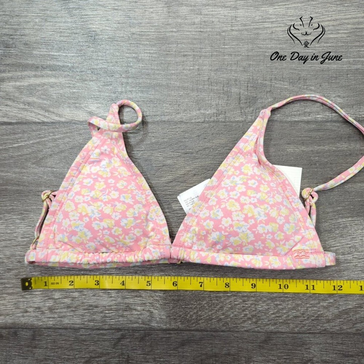 Billabong Ditsy Darling Slide Bikini Top Size M