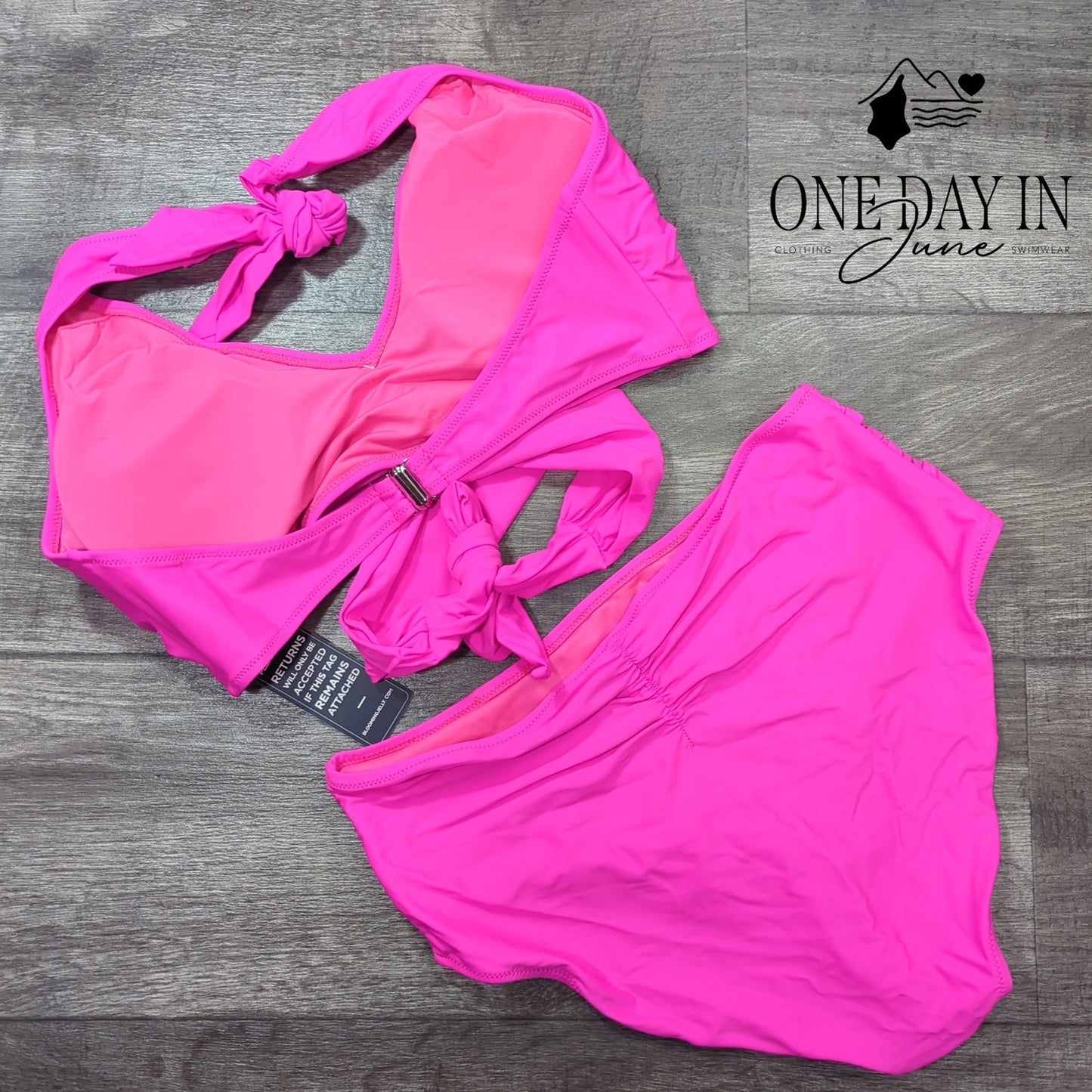 Blooming Jelly High Waist Halter Criss Cross Bikini Swimsuit Size XL