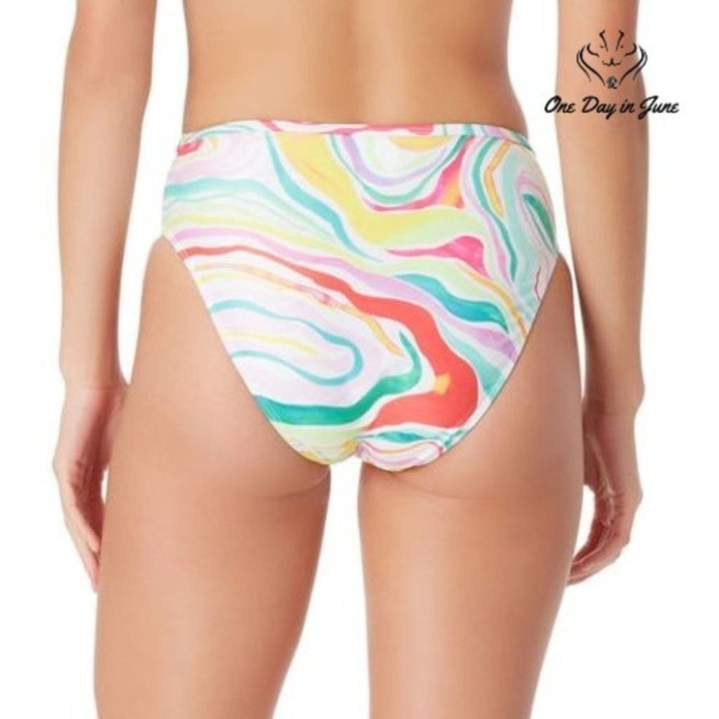 Sugar Beach Tie Dye High Waist Bikini Bottom Size XS
