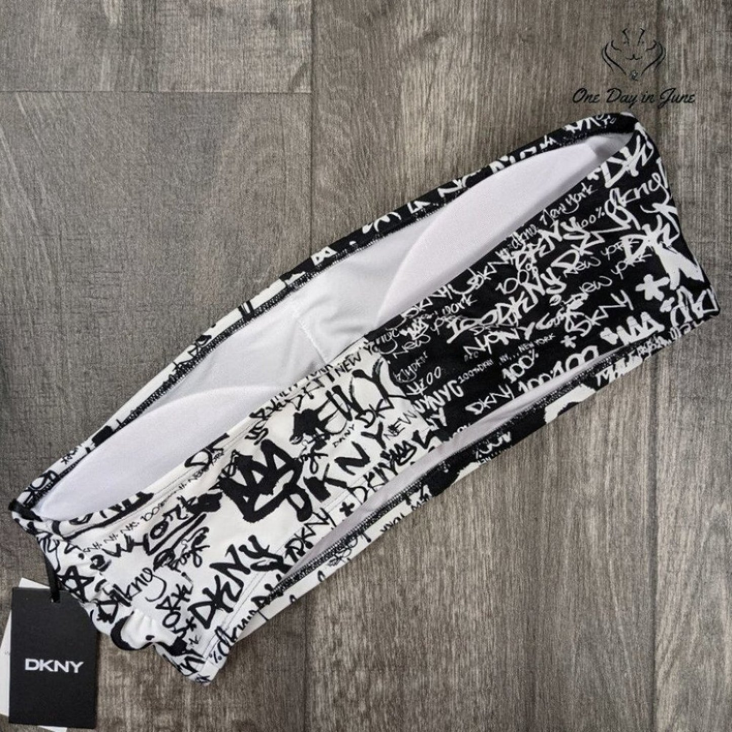 DKNY City Tag Bandeau Bikini Top Size XS