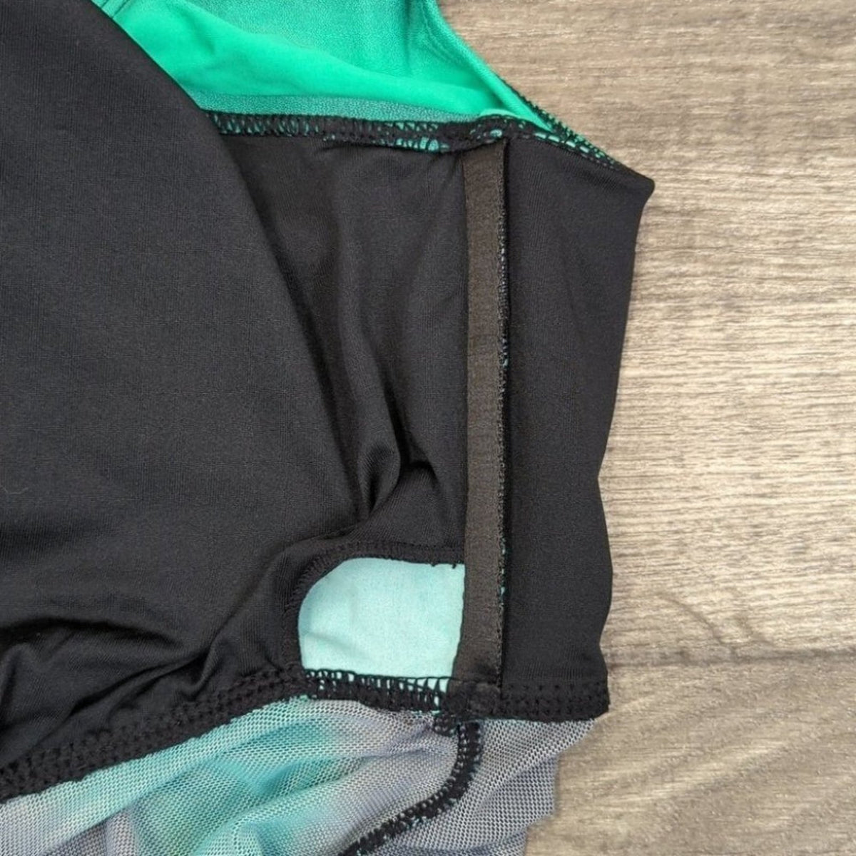 Dokotoo Tankini Swimsuit Green Black Ombre Lace Up Mesh 2 Piece Size 2XL