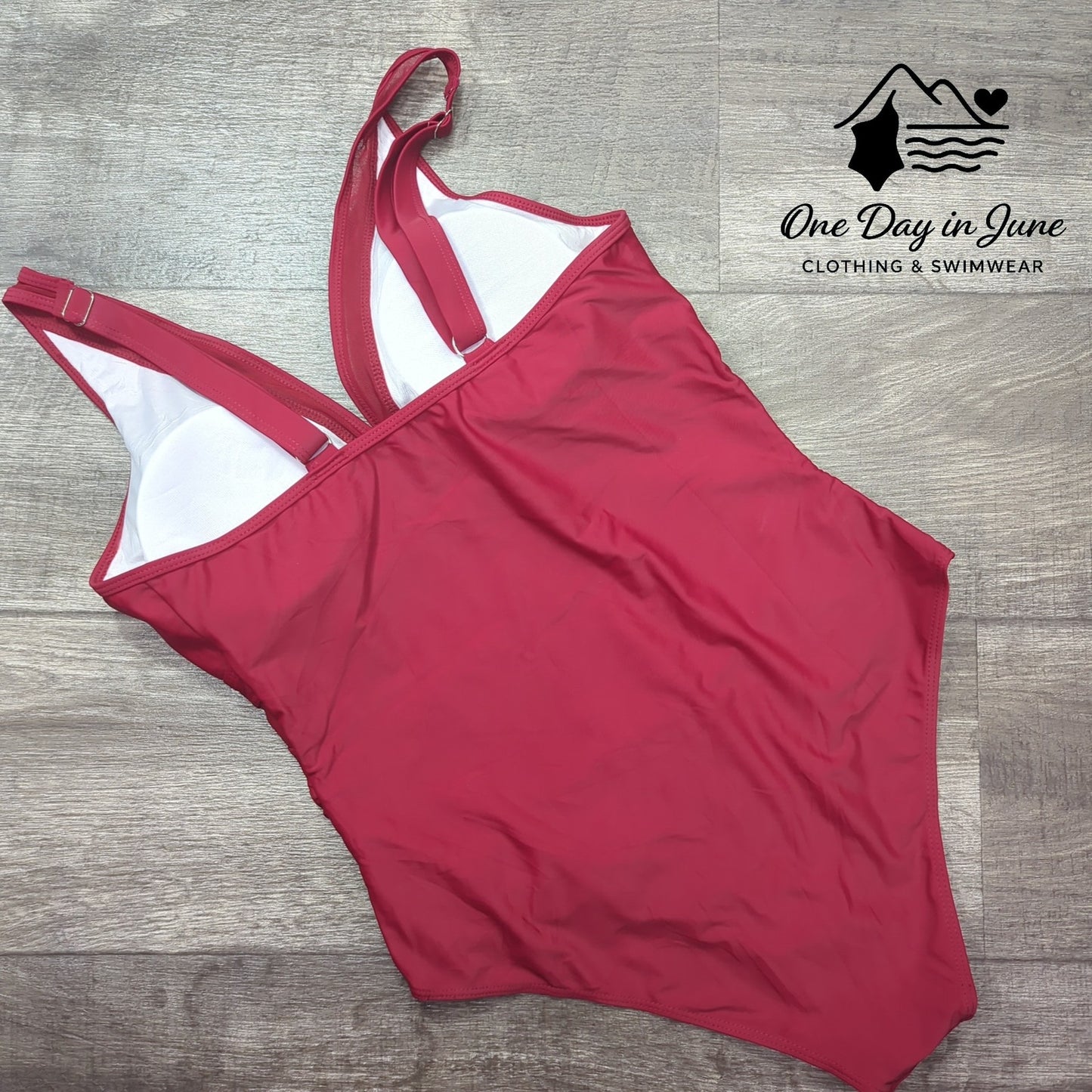 Charmleaks V Neck Mesh One Piece Swimsuit Size L