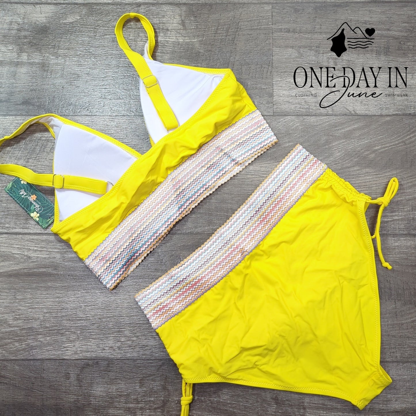 Blooming Jelly High Waist Bikini Swimsuit Size XL