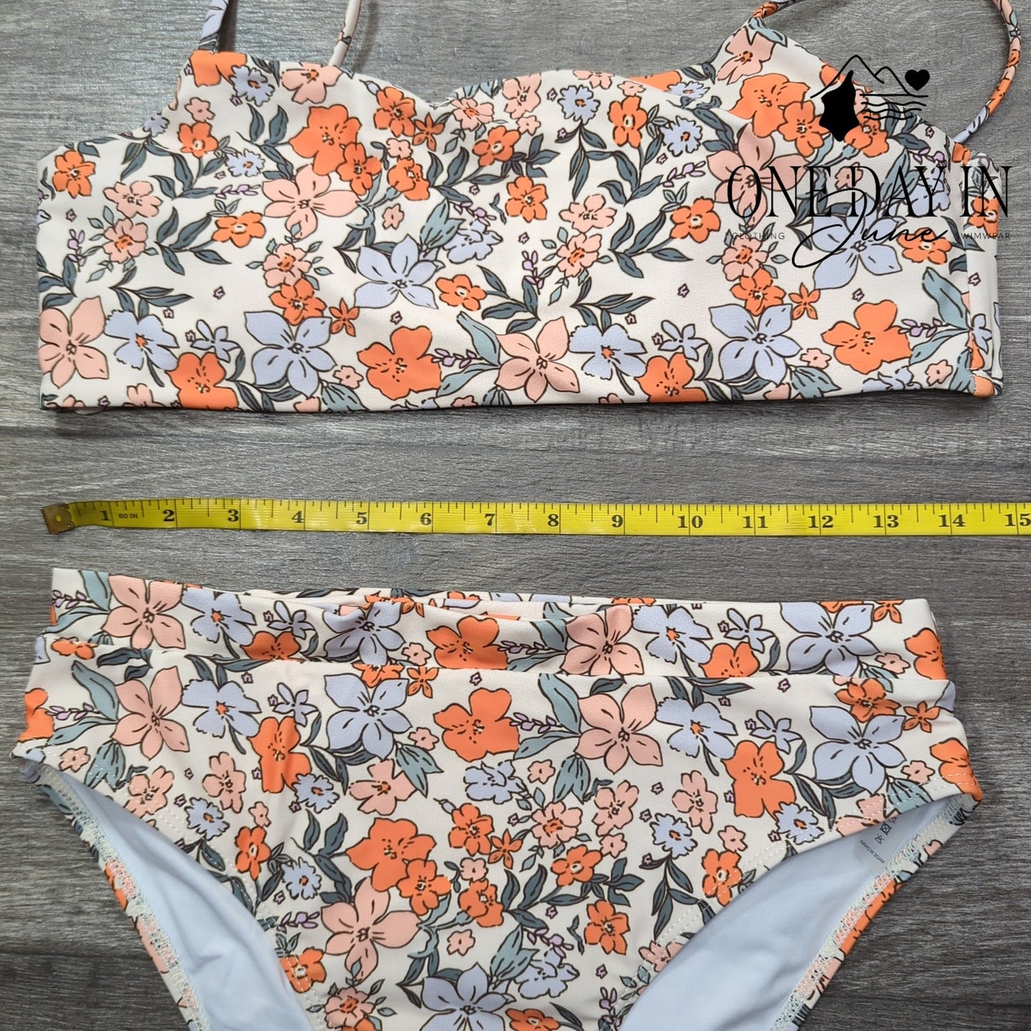 Adisputent High Waist Crop Bikini Swimsuit Size M
