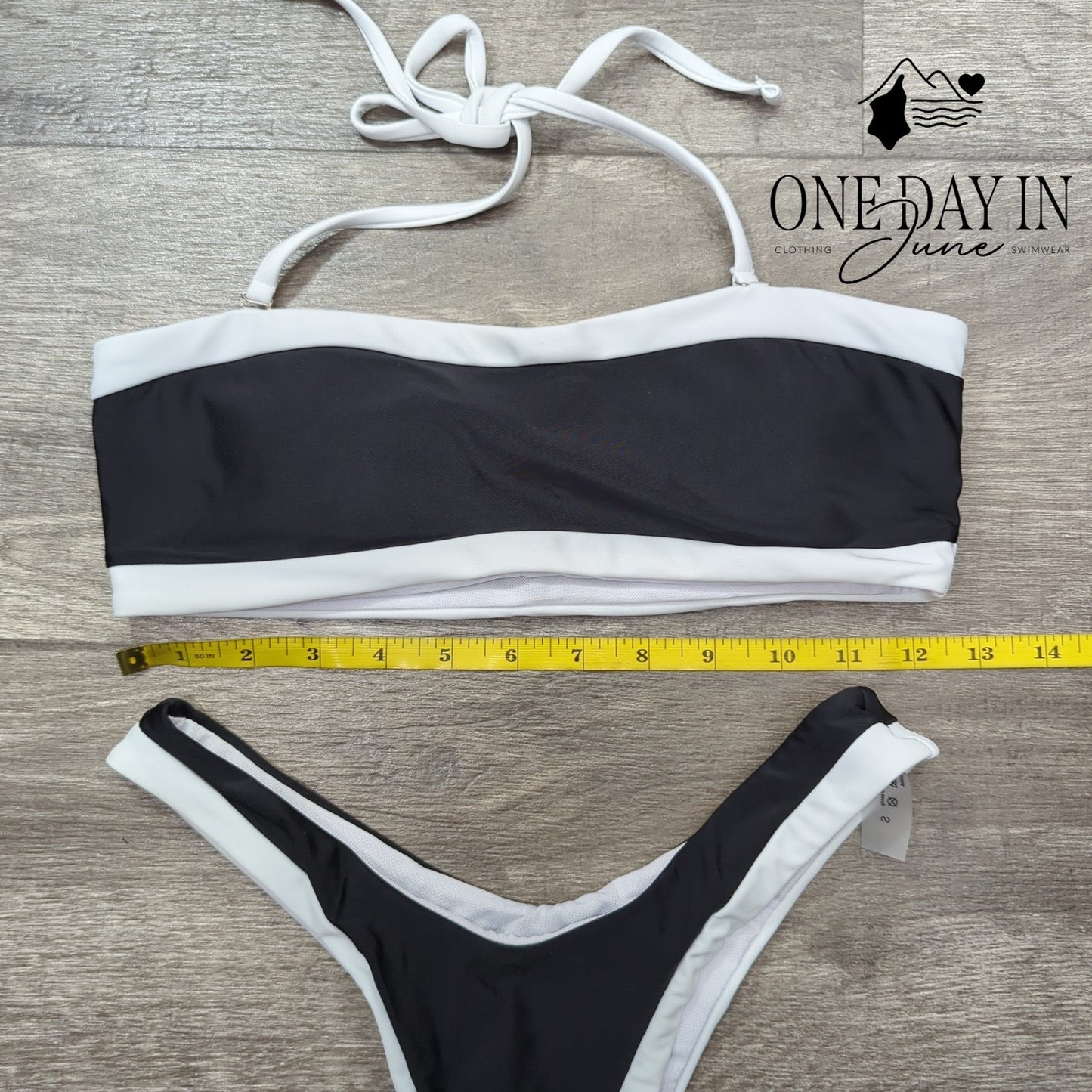 CharmLeaks High Cut Bandeau Thong Bikini Swimsuit Size S