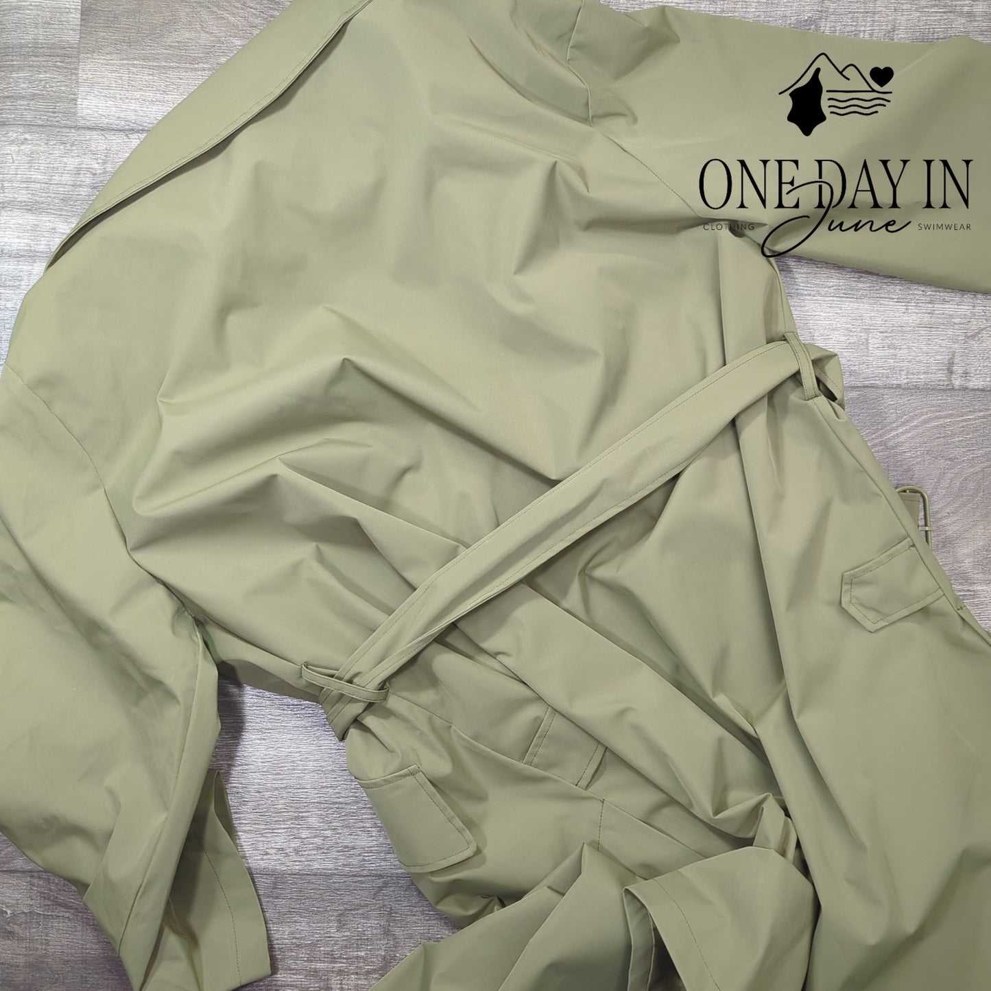 Rebecca Minkoff Belted Funnel Neck Trench Coat Olive Green NWT $228 Size XL