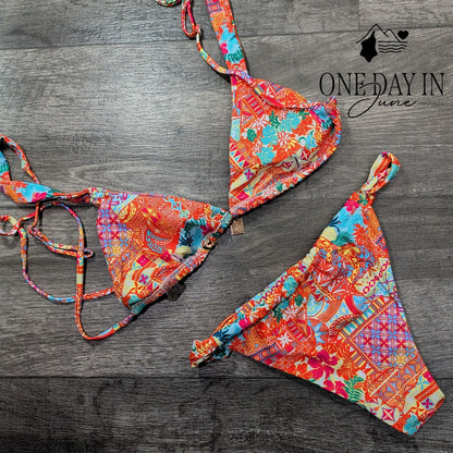 RoseSeek Adjustable Triangle Bikini Swimsuit Size S