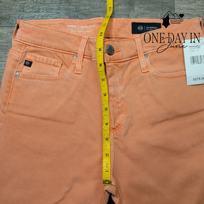 AG Adriano Goldschmied Farrah High Rise Skinny Jeans Orange NWT Size 4 (27)