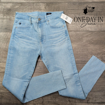 AG Adriano Goldschmied The Farrah Skinny Crop Light Raw Hem NWT $215 Size 4