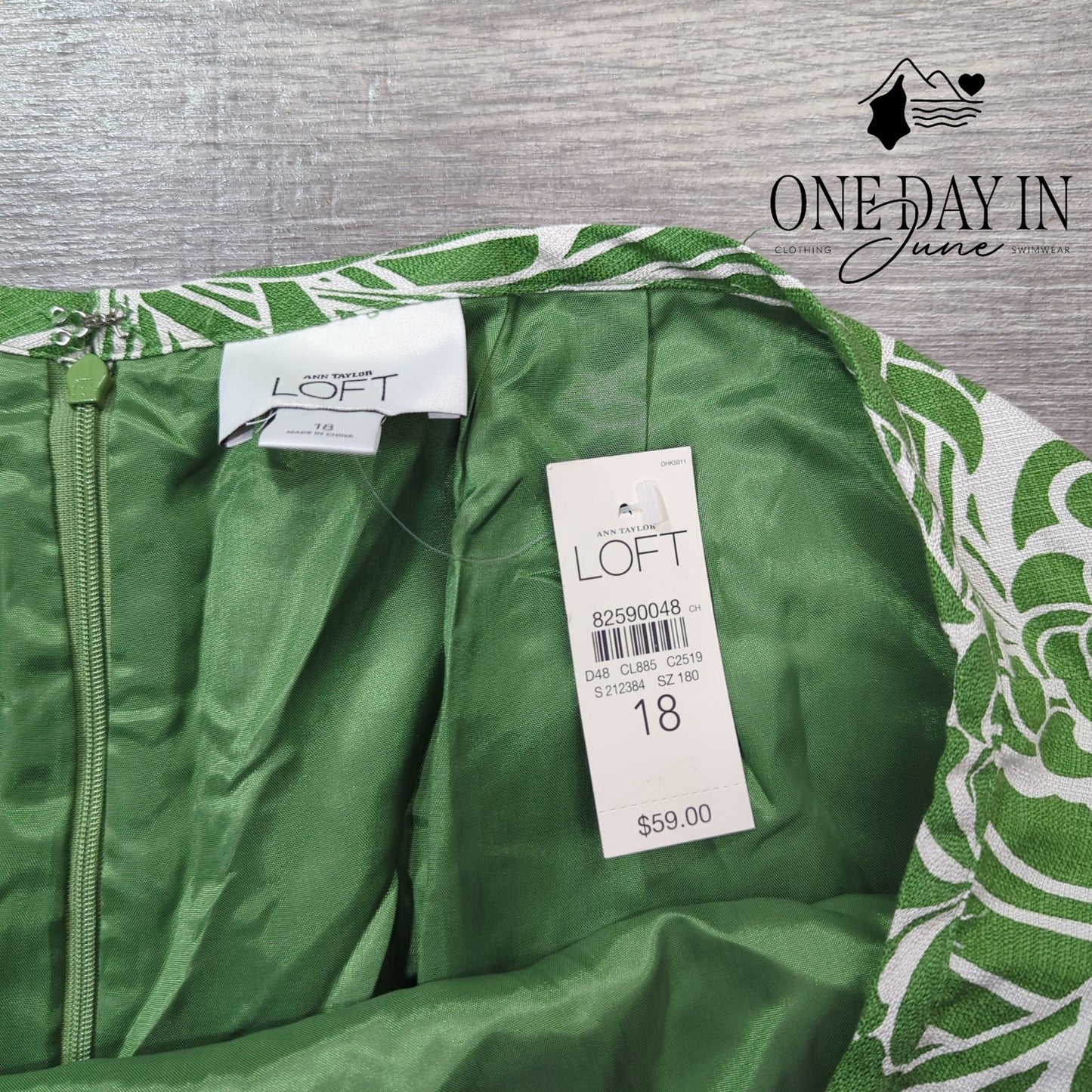 Loft Lined Silk Skirt Size 18