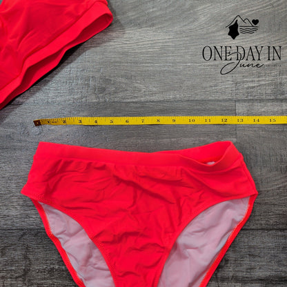 Pink Queen Crop Bikini Swimsuit Size M