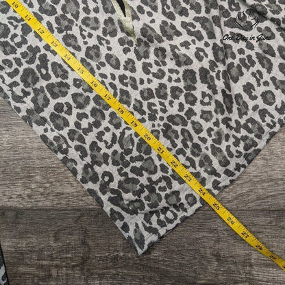 Cato Leopard Print Flash Logo Long Sleeve T Shirt Size XS