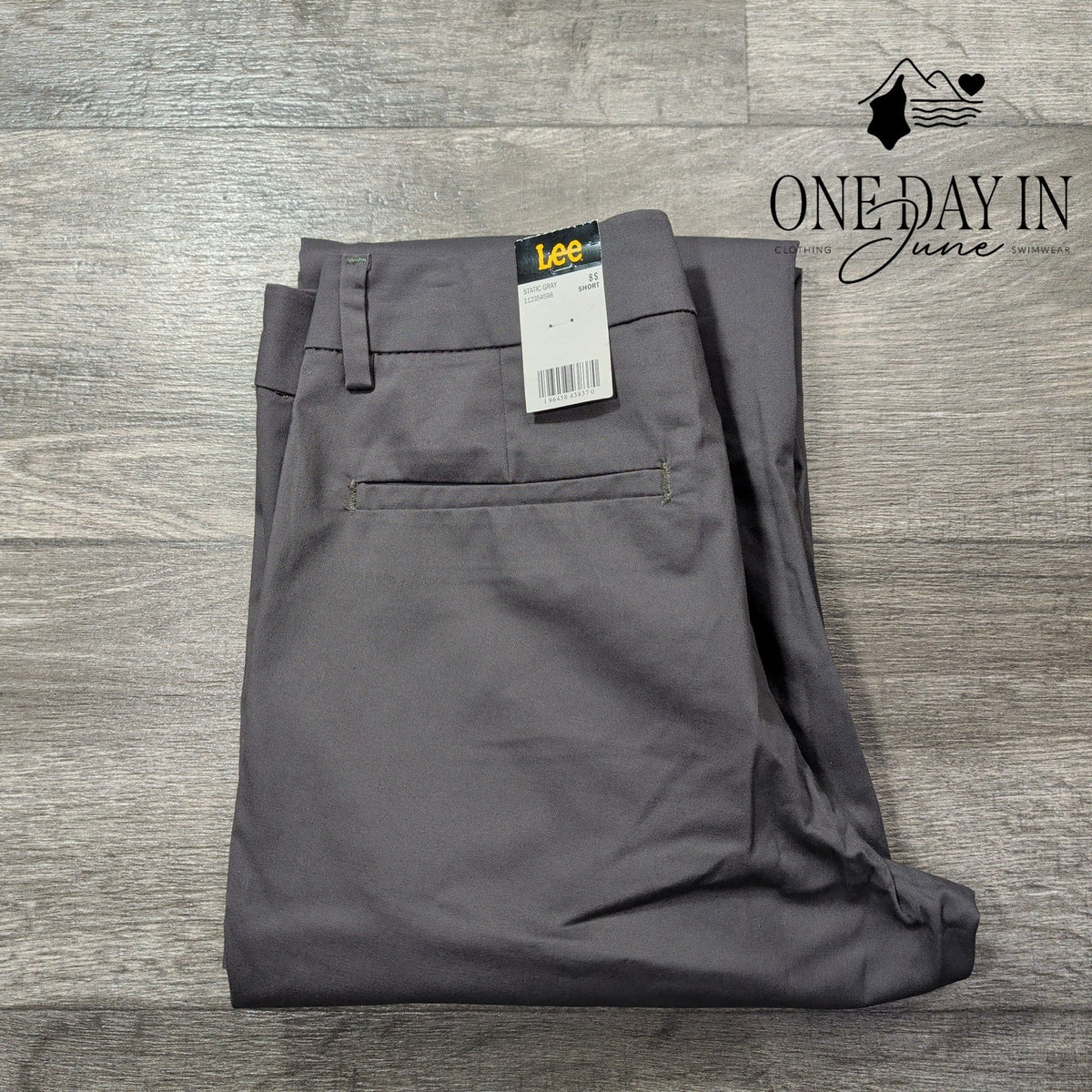 Lee Wrinkle Free Mid Rise Bootcut Dress Pants Gray NWT Size 8S