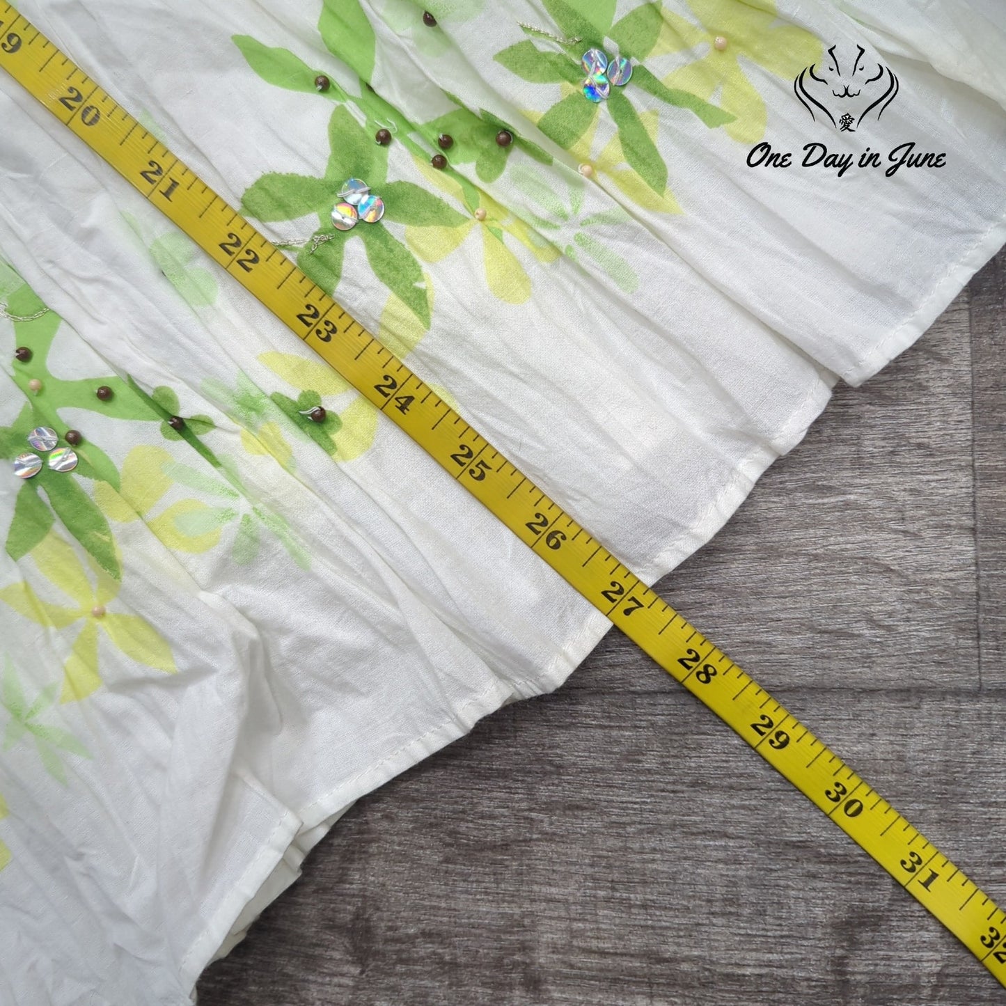 J.H. Collection Painted Garden Midi Skirt Size 14