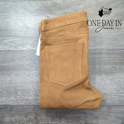 AG Adriano Goldschmied The Legging Ankle Lamb Leather Skinny NWT $215 Size 4 (27