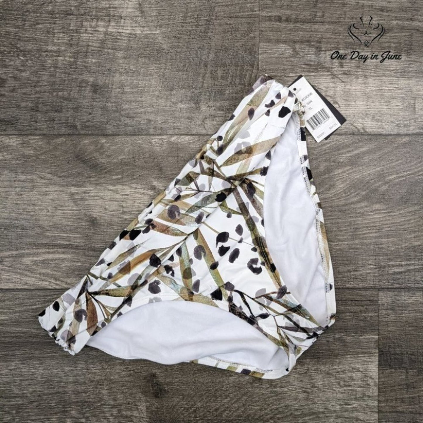 Kenneth Cole Shirred Band Hipster Bikini Bottom Size XL