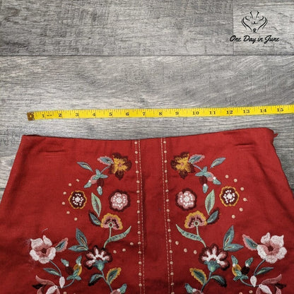 Miami Embroidered Midi Skirt Size M