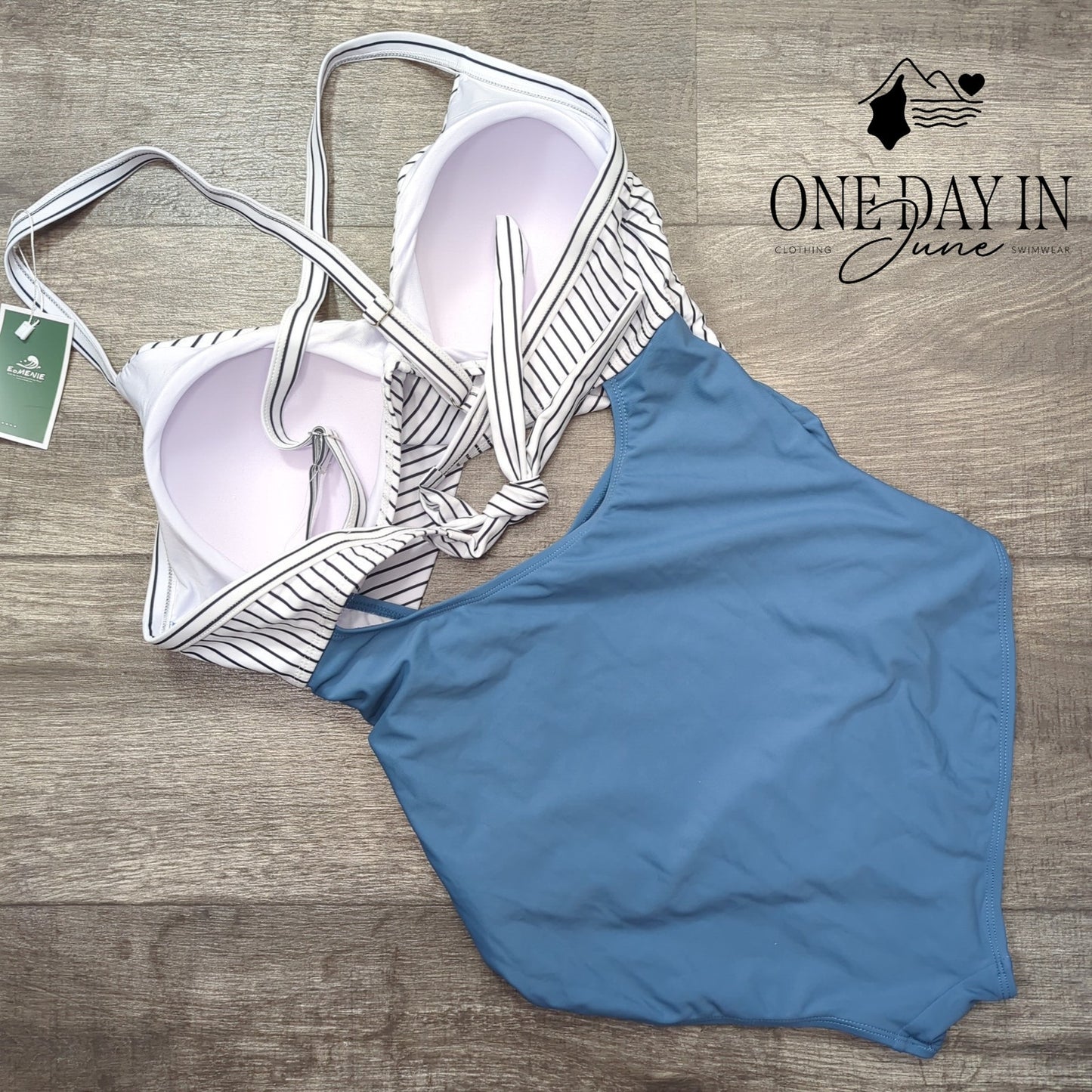 Eomenie Cross Front Cut Out One Piece Swimsuit Size XL